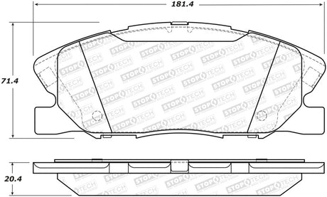 Plaquettes de frein sport StopTech avec cales et matériel - Avant