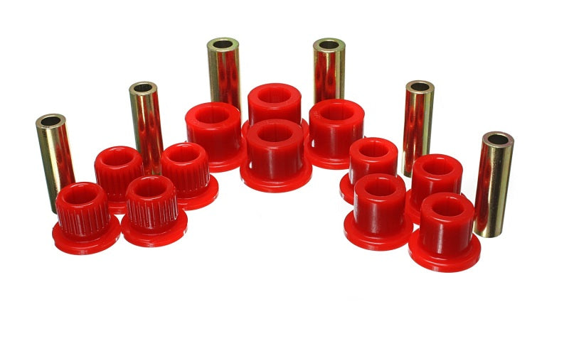 Ensemble de bagues de ressort à lames arrière rouges Energy Suspension 99-04 Ford F-350 2wd/F-250 SD 4wd/F-350 4wd