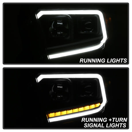 Phares de projecteur à barre lumineuse à DEL DRL xTune 14-17 pour Toyota Tundra - Noir (PRO-JH-TTU14-LB-BK)