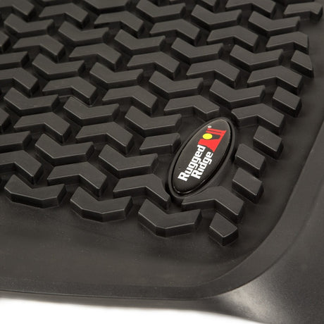 Revêtement de plancher avant Rugged Ridge noir pour Ford F-250/F-350/F-450/F-550 standard 2017-2018