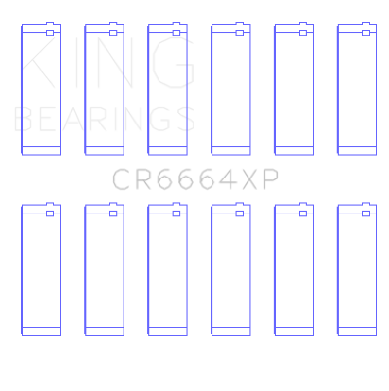 King Buick V6 (Size 0.001 Oversized) XP - Series Performance Rod Bearing Set