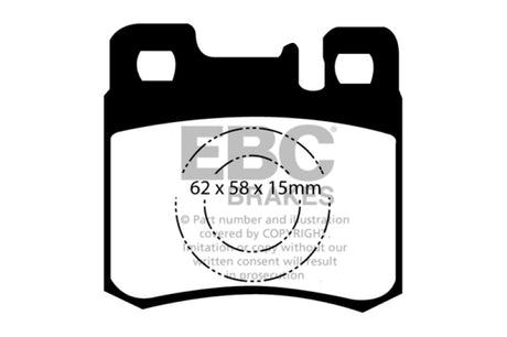 Plaquettes de frein arrière Redstuff EBC 98-00 Mercedes-Benz E300 TD 3.0 TD