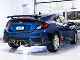 Échappement AWE Tuning 2016+ Honda Civic Si Touring Edition avec tuyau avant et triple embouts chromés argentés