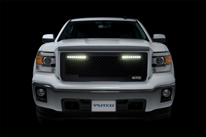 Grille de calandre éclairée Putco 15-19 GMC Sierra HD (Qté 2 - Barres lumineuses Luminix de 10 po)