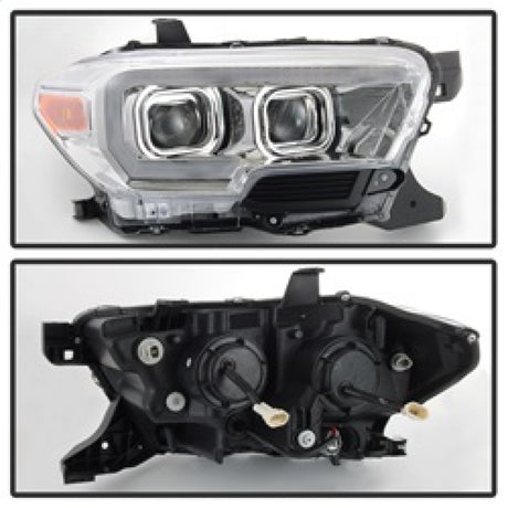 Phares de projecteur à barre lumineuse DRL xTune pour Toyota Tacoma 16-18 - Chrome PRO-JH-TTA16-LBDRL-C