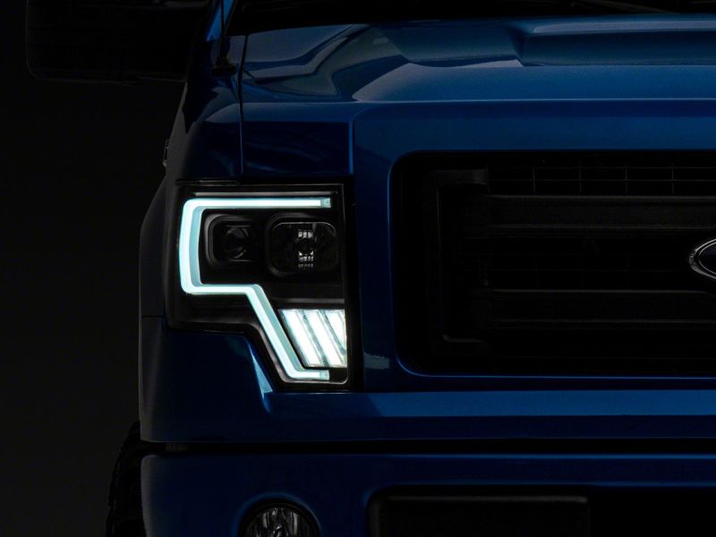 Phares de projecteur à bascule Raxiom 09-14 Ford F-150 Axial G4 Light Bar - Boîtier noir (lentille transparente)