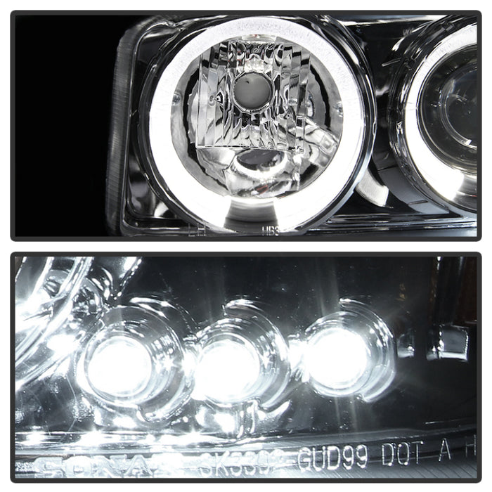 Phares de projecteur Spyder GMC Sierra 1500/2500/3500 99-06 LED Halo LED Chrome PRO-YD-CDE00-HL-C