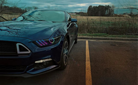 Oracle 15-17 Ford Mustang V6/GT/Shelby Dynamic DRL  w/ Halo Kit - ColorSHIFT - Dynamic