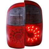 Feux arrière à LED ANZO 2004-2006 Toyota Tundra Rouge/Fumée