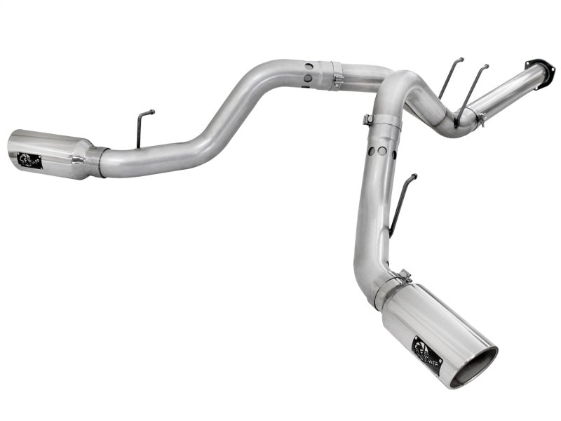 aFe Atlas Exhaust 4 pouces DPF-Back échappement embout poli en acier aluminisé 11-14 Ford Diesel Truck V8-6.7L