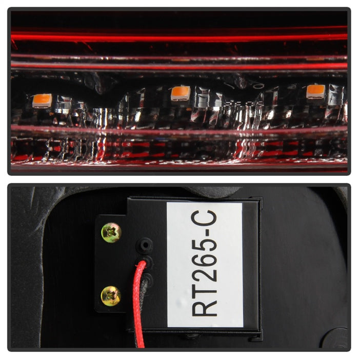 Feux arrière à LED Spyder 08-11 Subaru Impreza WRX 4DR - Rouge transparent ALT-YD-SI084D-LED-RC