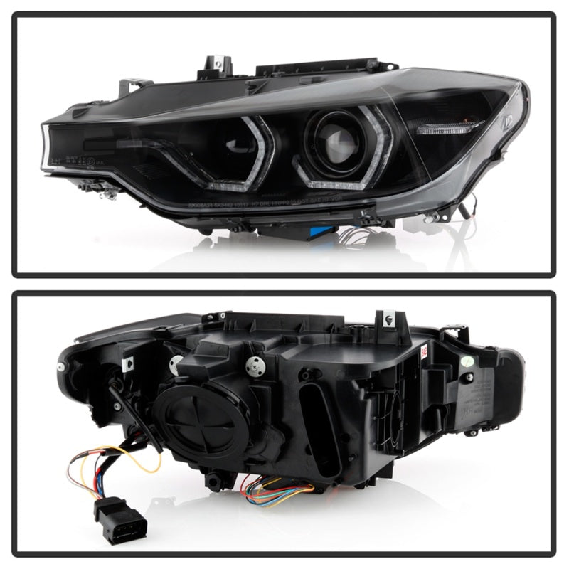 Phares de projecteur Spyder 12-14 BMW F30 Série 3 4DR - Noir PRO-YD-BMWF3012-AFSHID-BK