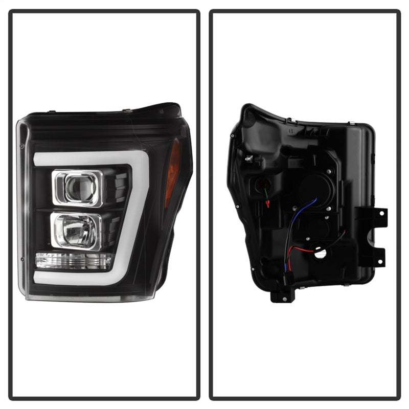 Phares de projecteur Spyder Ford F-250/F-350/F450 Super Duty 11-16 V2 - Noir (PRO-YD-FS11V2-LB-BK)
