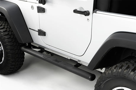 Marchepied latéral ovale Rugged Ridge 4 1/4 po noir 07-18 Jeep Wrangler JK