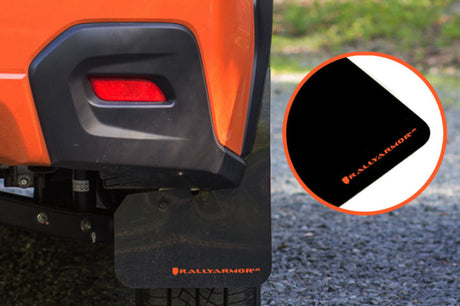 Bavette garde-boue noire Rally Armor 13-17 Subaru XV Crosstrek avec logo orange