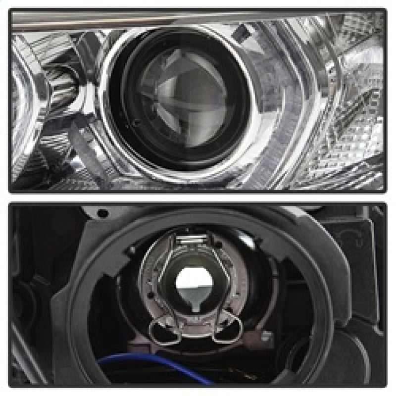 Phares de projecteur Spyder 12-14 BMW F30 Série 3 4DR - LED DRL - Chrome (PRO-YD-BMWF3012-DRL-C)