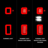 Feux arrière à LED Anzo 19-21 Chevy Silverado avec boîtier noir et lentille fumée G2 (avec barres lumineuses C)