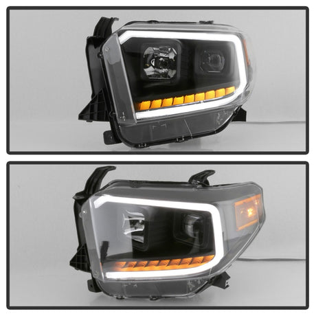 Phares de projecteur à barre lumineuse à DEL DRL xTune 14-17 pour Toyota Tundra - Noir (PRO-JH-TTU14-LB-BK)