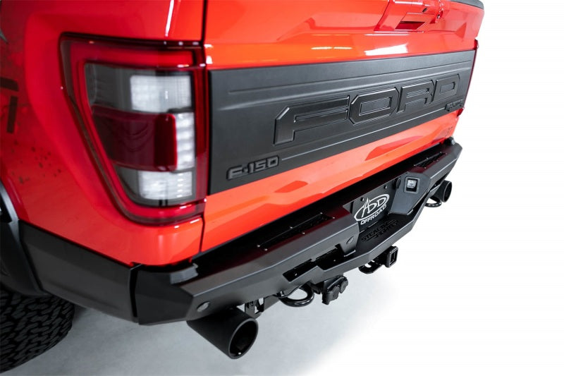 Addictive Desert Designs 2022+ Ford Raptor Stealth Fighter R Pare-chocs avec 2 lumières cubiques - Noir marteau