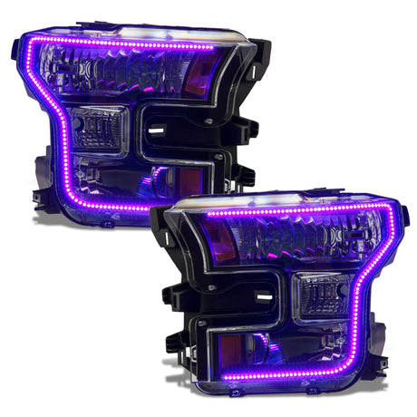 Phares halogènes pré-assemblés Oracle 15-17 Ford F-150 Dynamic RGB+A - Édition noire - VOIR LA GARANTIE