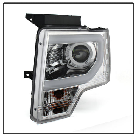 Phares de projecteur Spyder Ford F150 09-14 Modèle halogène - Barre lumineuse DRL Chrm PRO-YD-FF15009-LBDRL-C