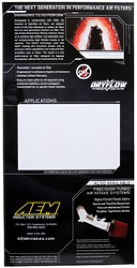 Filtre à air à panneau à flux sec AEM 98-10 pour Mercedes Classe C/CLK/E/GL/ML/R/S/SL