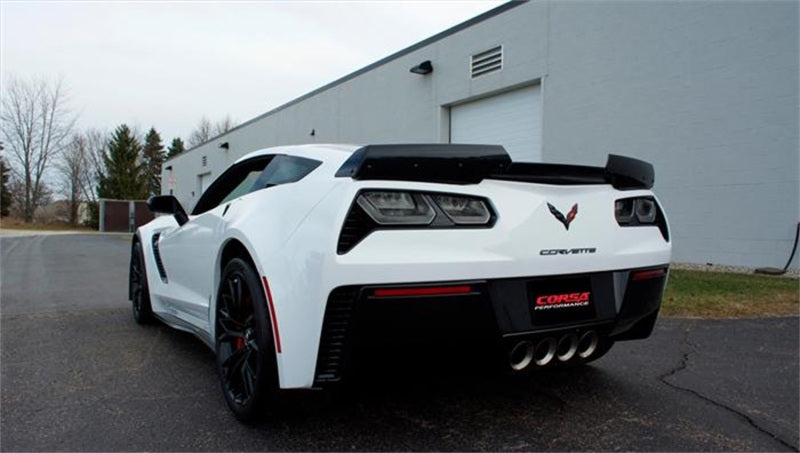 Corsa 15+ Chevy Corvette Z06 (Grand Sport M/T uniquement) Échappement Xtreme à essieu arrière de 3 pouces Pol Quad Embout de 4,5 pouces