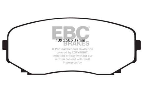Plaquettes de frein avant extra-robustes EBC 11-14 Ford Edge 2.0 Turbo