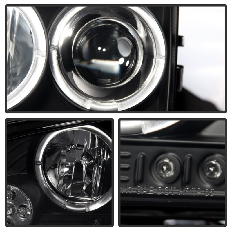 Phares de projecteur Spyder Dodge Charger 06-10 Halogène-LED Halo LED Blk Smke PRO-YD-DCH05-LED-BSM