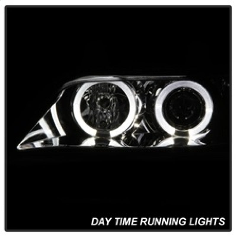 Phares de projecteur Spyder BMW Z3 96-02 LED Halo Chrome High H1 Low H1 PRO-YD-BMWZ396-HL-C