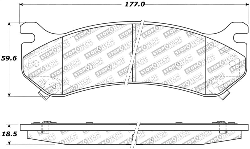 Plaquettes de frein arrière StopTech Street 99-13 Chevrolet Silverado 2500