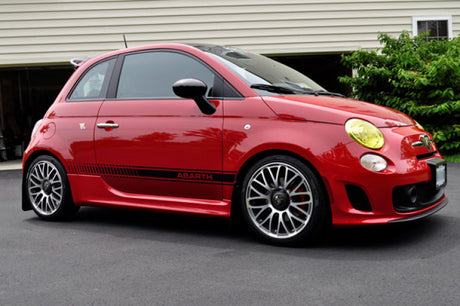 Rally Armor 12-18 Fiat 500 (Pop/Sport/Lounge/Abarth) Garde-boue noir UR avec logo rouge
