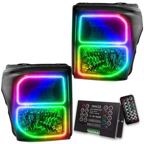 Oracle 11-16 Ford F250/350 LED HL - Noir - ColorSHIFT avec contrôleur 2.0 VOIR LA GARANTIE