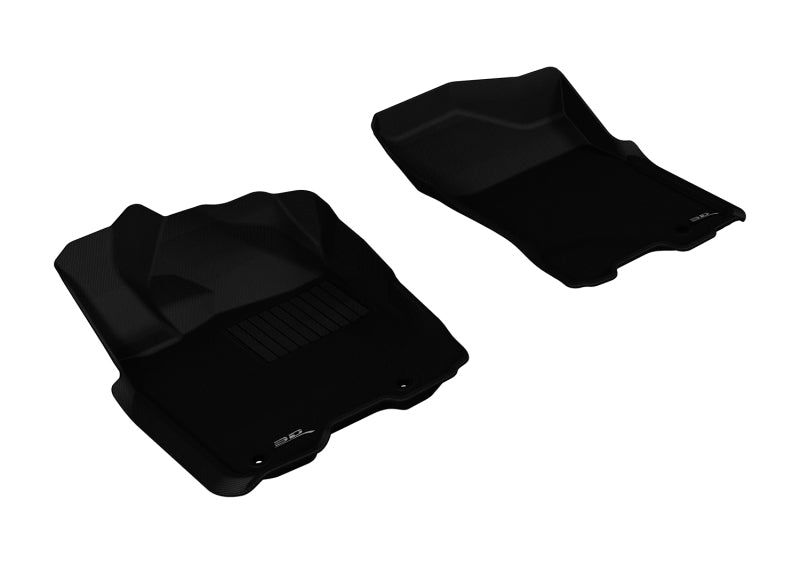 Tapis de sol 3D MAXpider 2009-2015 Nissan Titan King/Crew Cab Kagu 1ère rangée - Noir