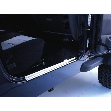 Protections d'entrée de porte en acier inoxydable pour Jeep Wrangler TJ 97-06 Rugged Ridge