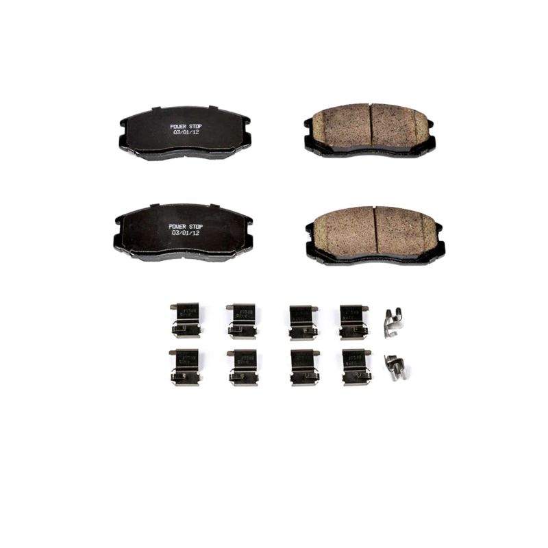 Plaquettes de frein avant Power Stop 91-96 Eagle Summit Z17 Evolution en céramique avec matériel