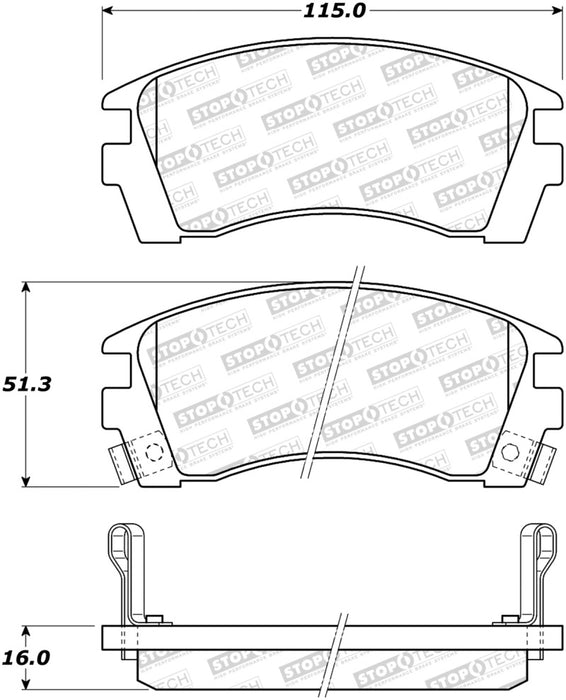 Plaquettes de frein StopTech Street - Avant