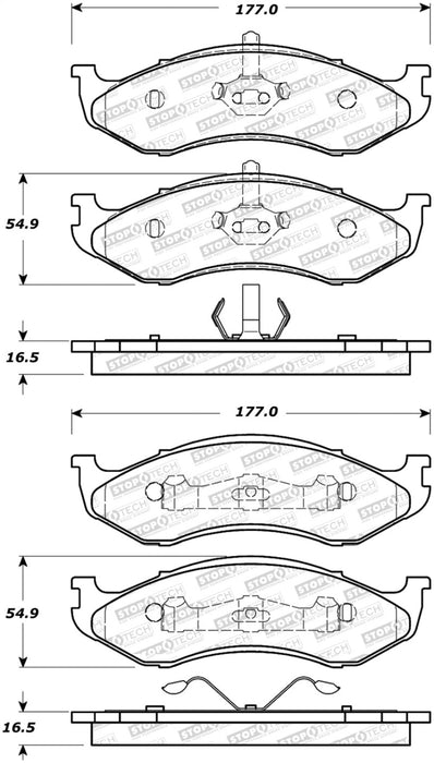 Plaquettes de frein avant StopTech 92-01 Jeep Cherokee Street Performance