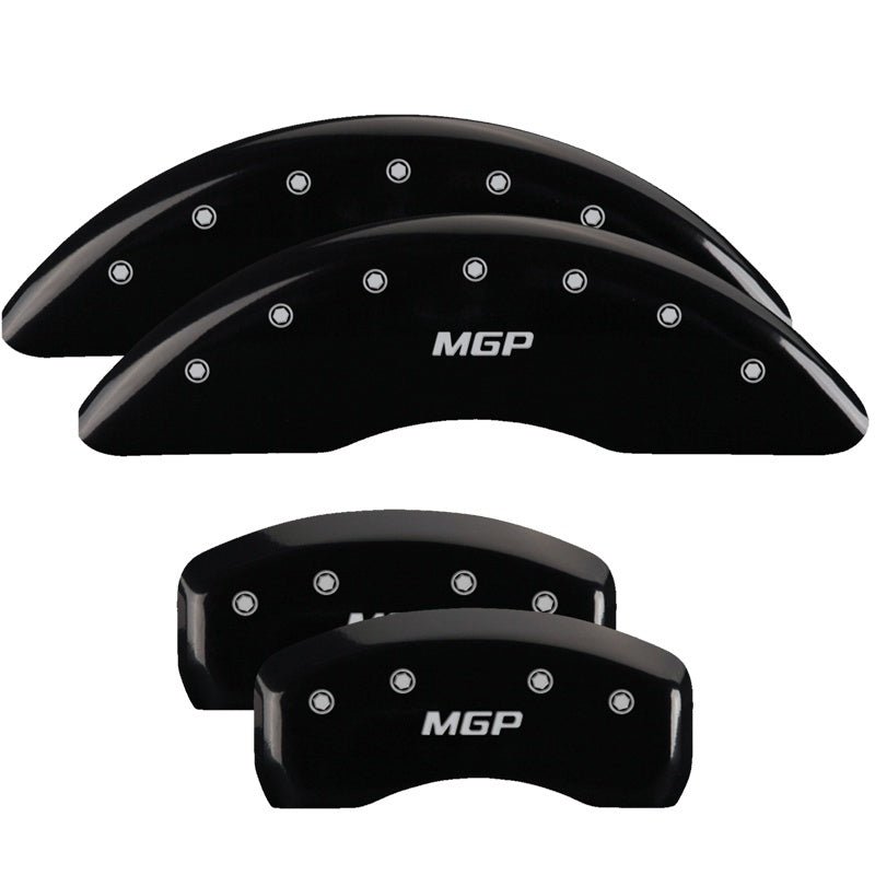 MGP 4 Caliper Covers Engraved Front & Rear MGP Black Finish Silver Characters 2019 Kia Niro