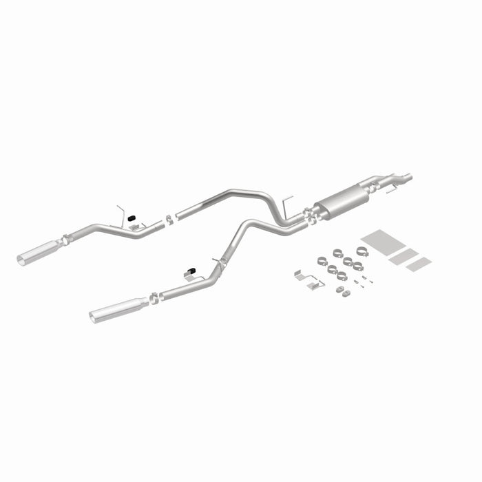 Échappement Catback MagnaFlow 11 pour Ford F-150 3,7 L/5,0 L/6,2 L SS à double sortie arrière divisée avec embouts SS de 3,5 pouces