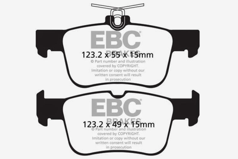 Plaquettes de frein arrière Greenstuff EBC 2017+ Ford Escape 1.6T/2.0T (avec 4 roues motrices)