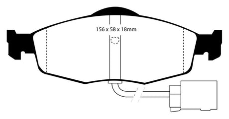 Plaquettes de frein avant EBC 95-00 Ford Contour 2.0 Yellowstuff