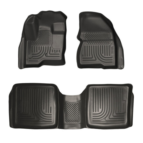 Revêtements de sol noirs Husky Liners 09-12 Ford Flex/10-12 Lincoln MKT WeatherBeater Combo