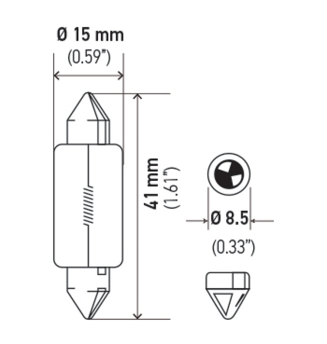 Ampoule à incandescence universelle Hella Clear T4.63 12 V 15 W (MOQ 10)