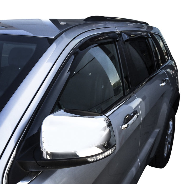 Westin 2011-2018 Jeep Grand Cherokee Wade Slim Wind Deflector 4pc - Smoke