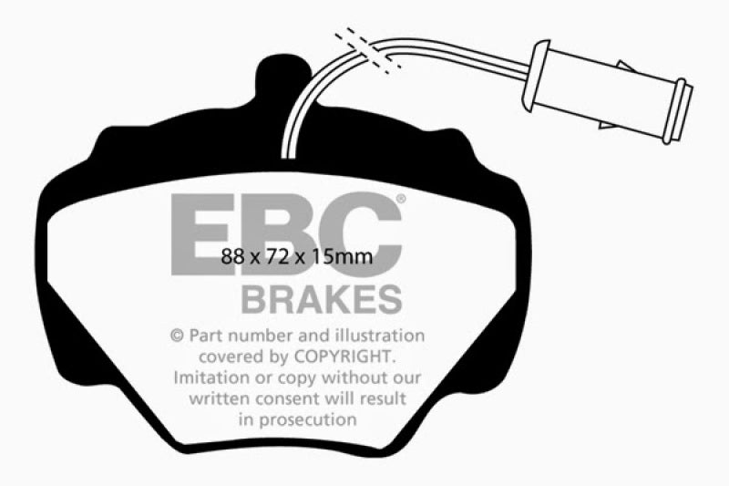 Plaquettes de frein arrière EBC 92-97 Land Rover Defender Yellowstuff