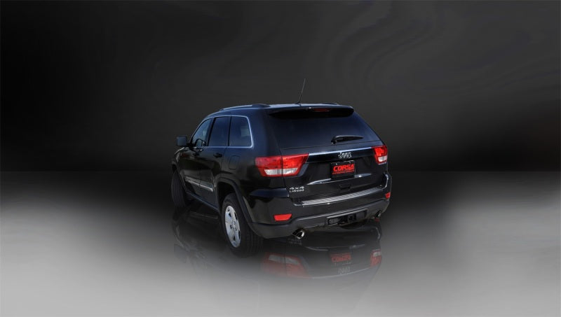 Échappement Cat-Back à double sortie arrière noir de 2,5 pouces pour Jeep Grand Cherokee Corsa 15-16