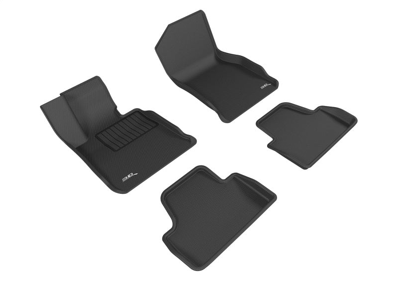 Tapis de sol 3D MAXpider 14-20 pour BMW Série 4 Cabriolet (F33) RWD Kagu 1ère et 2ème rangée - Noir