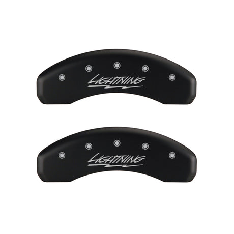Couvre-étriers MGP 4 gravés avant et arrière finition rouge éclair argent ch