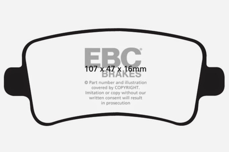 Plaquettes de frein arrière EBC 10+ Buick Allure (Canada) 3.0 Yellowstuff